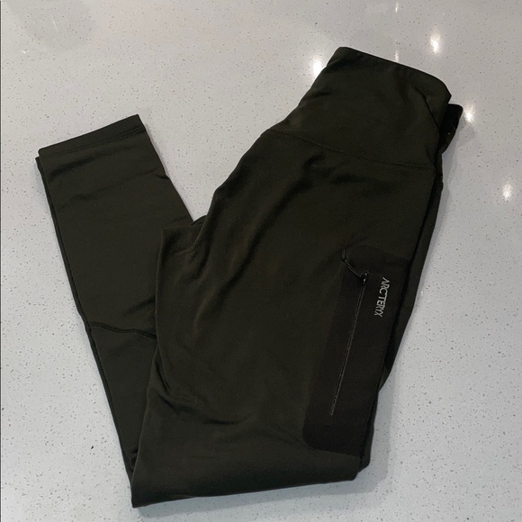 Arc'teryx Pants - Arc'teryx Dark Green base layer Leggings